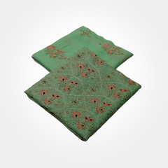 2PCS COTTON NET WITH CHIFFON 0651